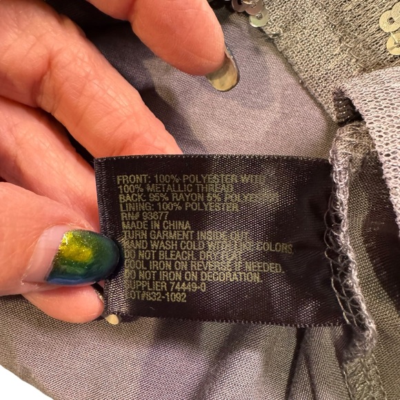 Worthington - grey sequin front Tank, Matte Grey - size Med  NWT - Picture 9 of 9